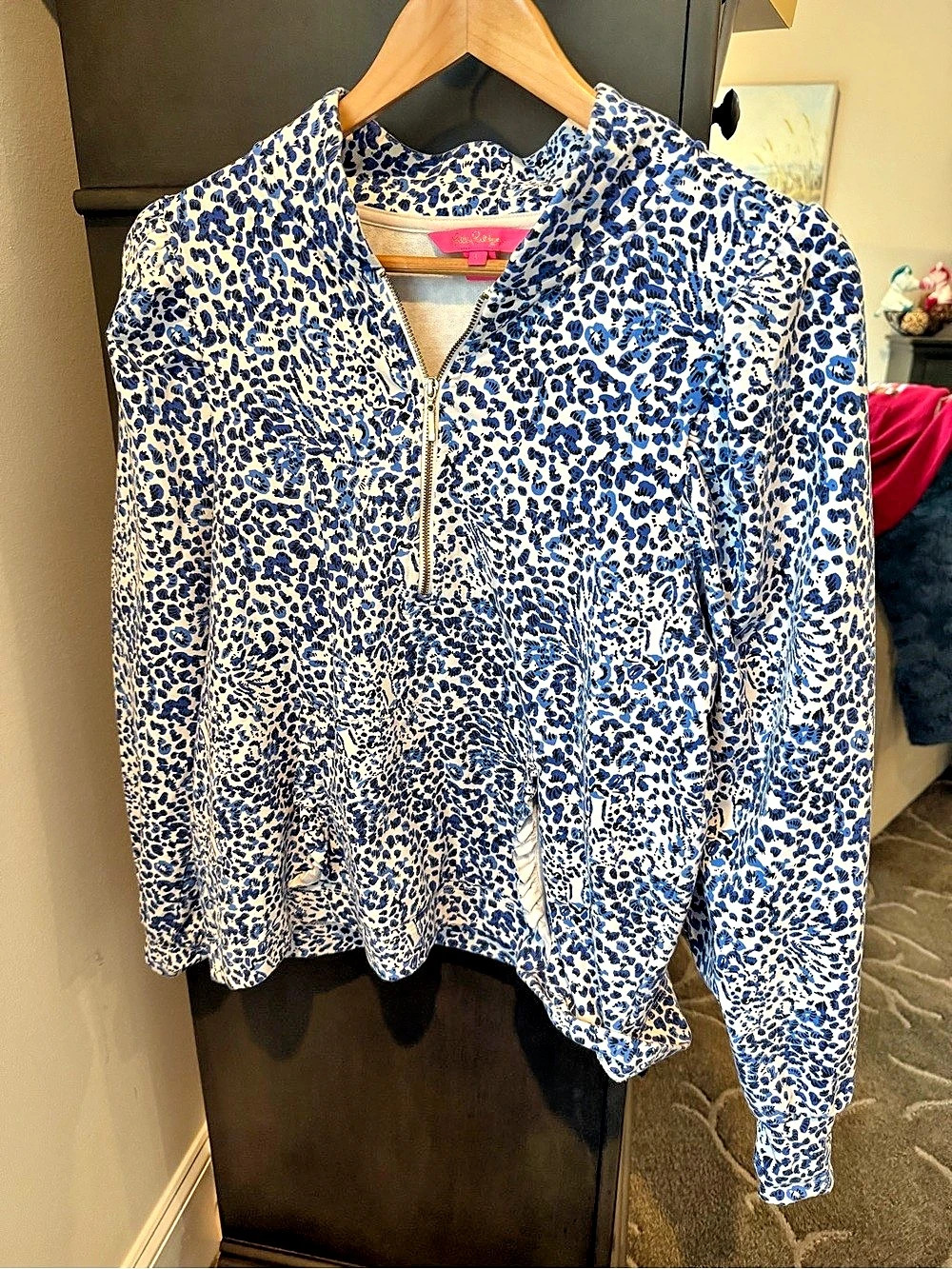 Lilly Pulitzer UPF 50+ Eleni Pullover Blue & White